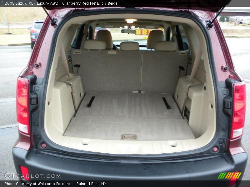Cranberry Red Metallic / Beige 2008 Suzuki XL7 Luxury AWD