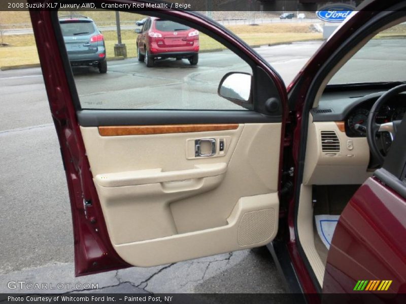 Cranberry Red Metallic / Beige 2008 Suzuki XL7 Luxury AWD