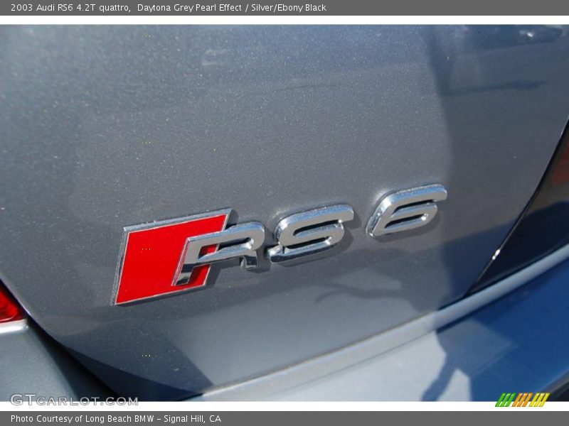 Daytona Grey Pearl Effect / Silver/Ebony Black 2003 Audi RS6 4.2T quattro