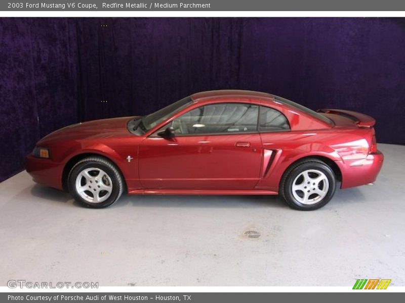 Redfire Metallic / Medium Parchment 2003 Ford Mustang V6 Coupe