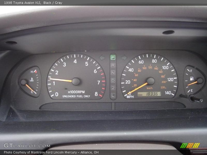 Black / Gray 1998 Toyota Avalon XLS