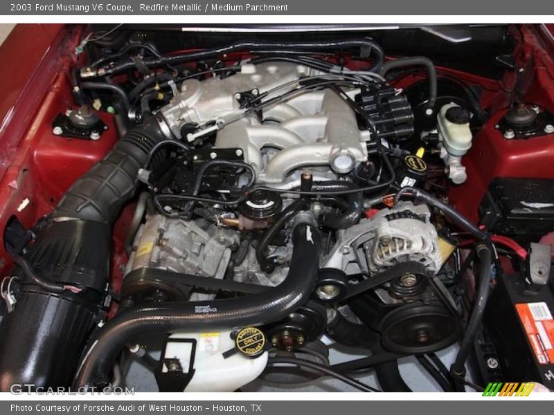 Redfire Metallic / Medium Parchment 2003 Ford Mustang V6 Coupe