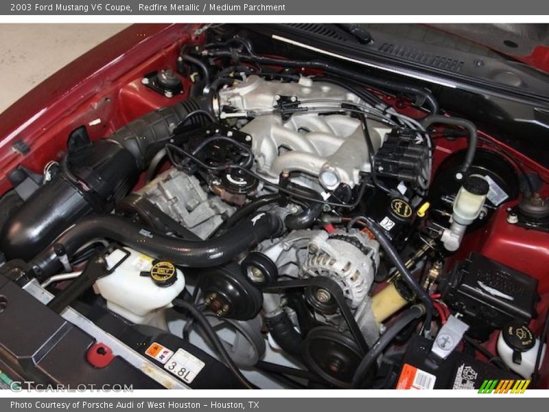 Redfire Metallic / Medium Parchment 2003 Ford Mustang V6 Coupe