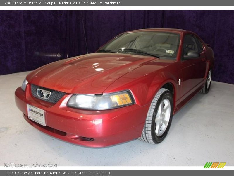 Redfire Metallic / Medium Parchment 2003 Ford Mustang V6 Coupe