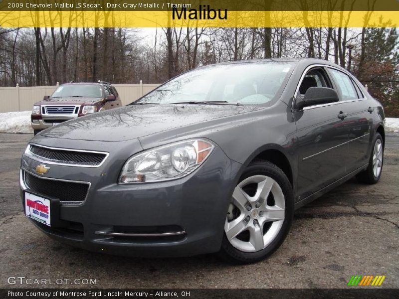 Dark Gray Metallic / Titanium 2009 Chevrolet Malibu LS Sedan