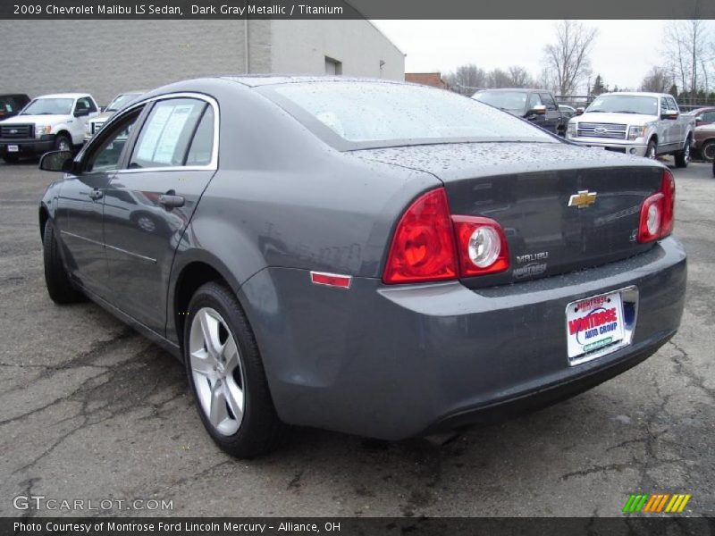 Dark Gray Metallic / Titanium 2009 Chevrolet Malibu LS Sedan