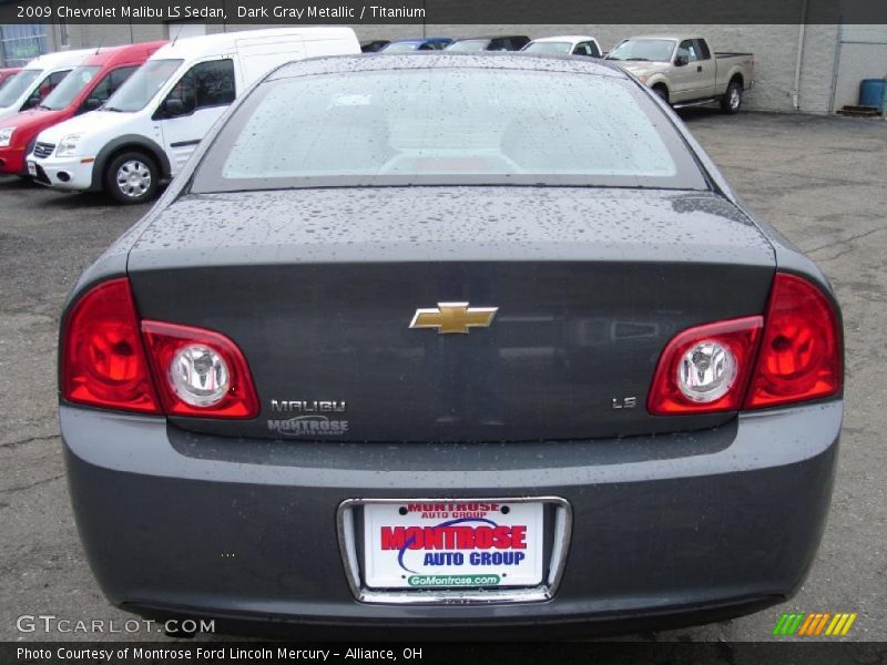Dark Gray Metallic / Titanium 2009 Chevrolet Malibu LS Sedan