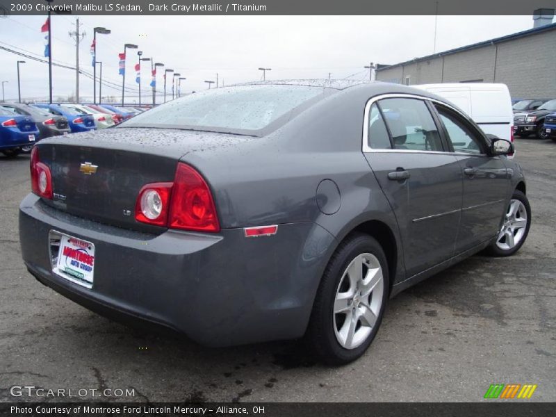 Dark Gray Metallic / Titanium 2009 Chevrolet Malibu LS Sedan