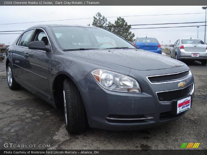 Dark Gray Metallic / Titanium 2009 Chevrolet Malibu LS Sedan