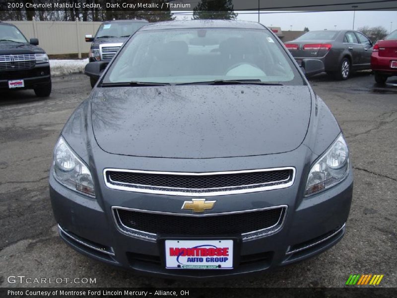 Dark Gray Metallic / Titanium 2009 Chevrolet Malibu LS Sedan