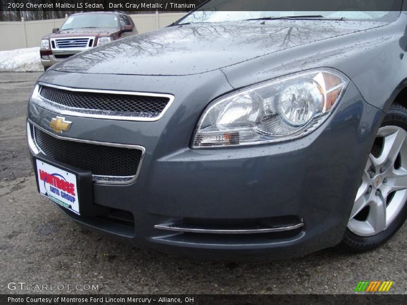 Dark Gray Metallic / Titanium 2009 Chevrolet Malibu LS Sedan