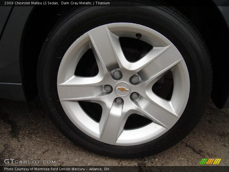 Dark Gray Metallic / Titanium 2009 Chevrolet Malibu LS Sedan
