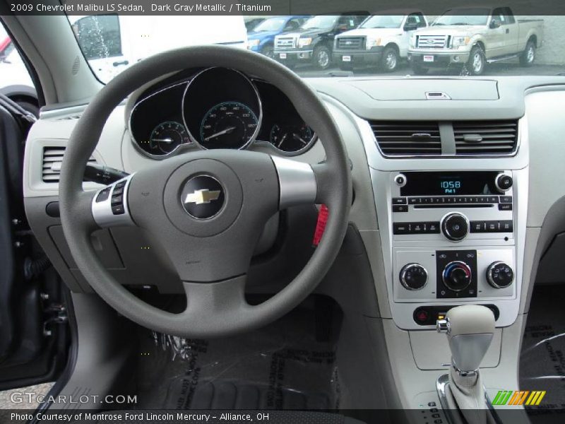 Dark Gray Metallic / Titanium 2009 Chevrolet Malibu LS Sedan