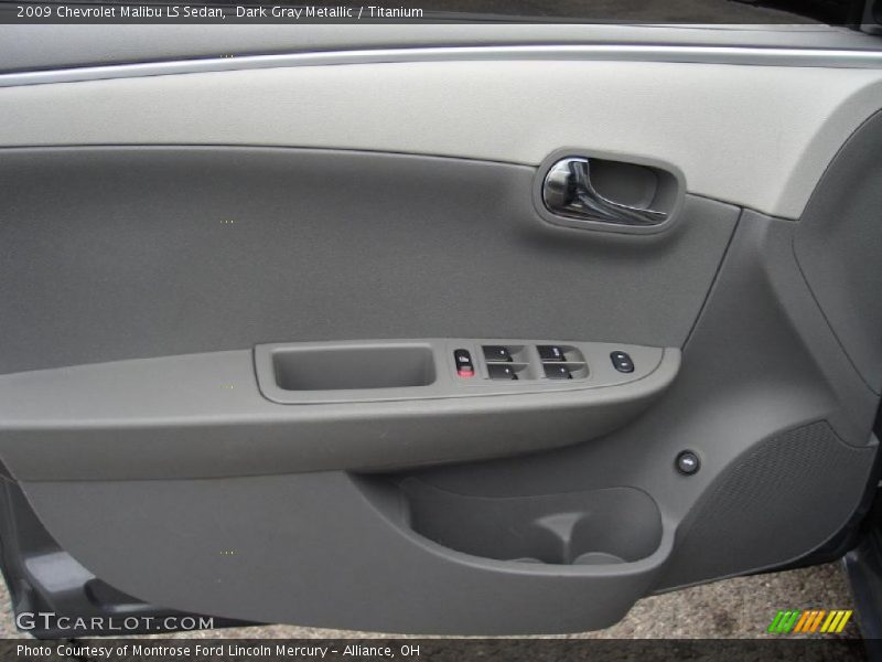 Dark Gray Metallic / Titanium 2009 Chevrolet Malibu LS Sedan