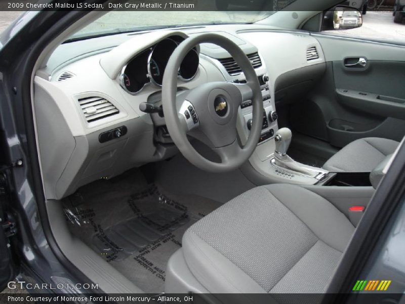 Dark Gray Metallic / Titanium 2009 Chevrolet Malibu LS Sedan