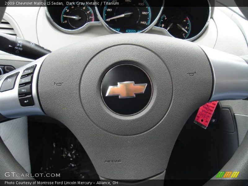 Dark Gray Metallic / Titanium 2009 Chevrolet Malibu LS Sedan