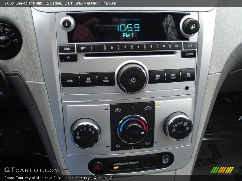 Dark Gray Metallic / Titanium 2009 Chevrolet Malibu LS Sedan