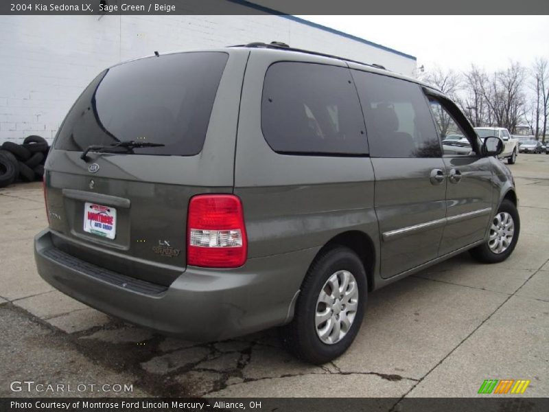 Sage Green / Beige 2004 Kia Sedona LX