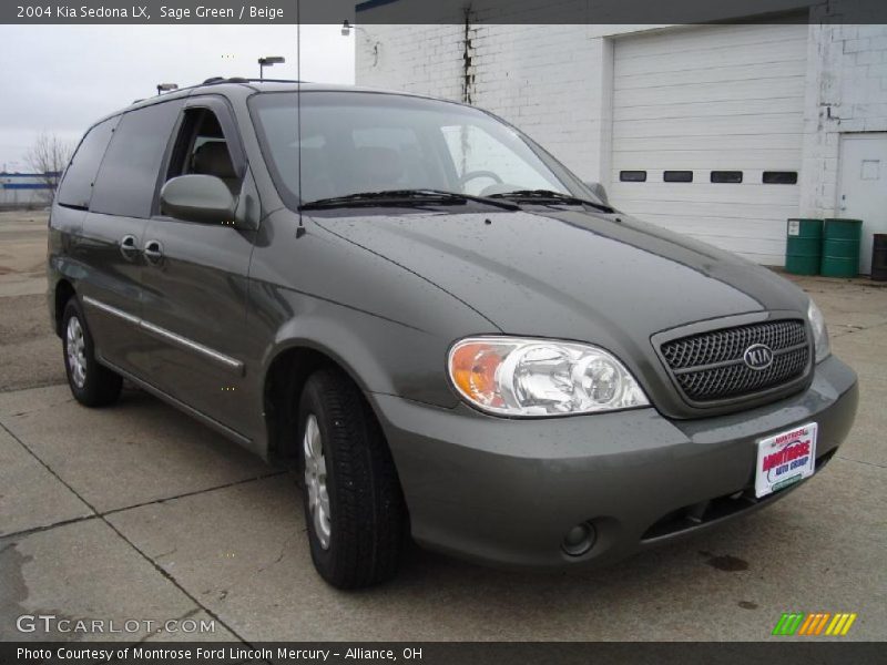 Sage Green / Beige 2004 Kia Sedona LX