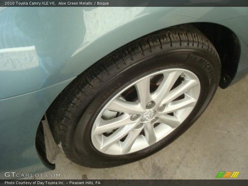 Aloe Green Metallic / Bisque 2010 Toyota Camry XLE V6
