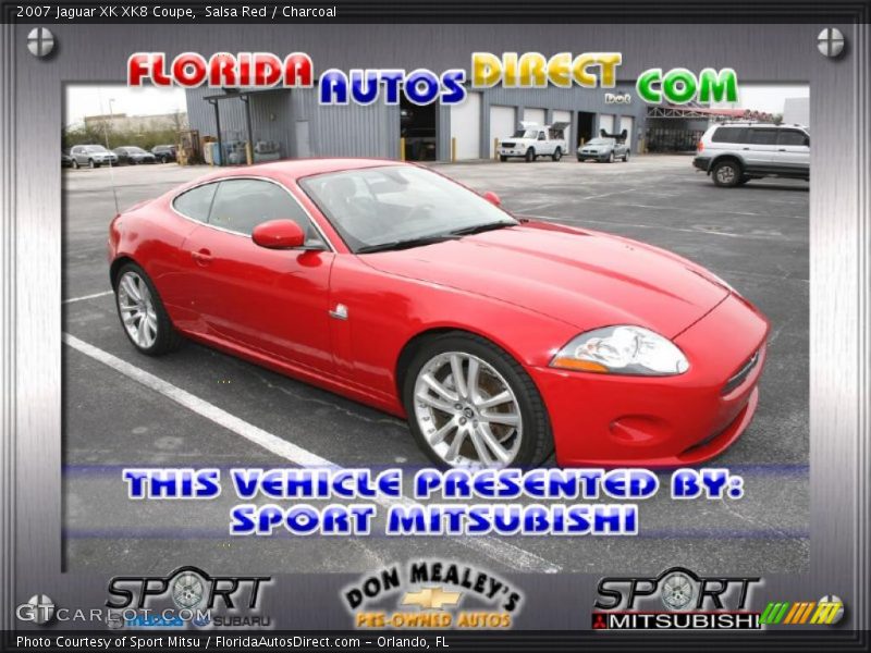 Salsa Red / Charcoal 2007 Jaguar XK XK8 Coupe