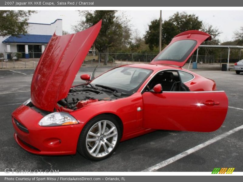 Salsa Red / Charcoal 2007 Jaguar XK XK8 Coupe