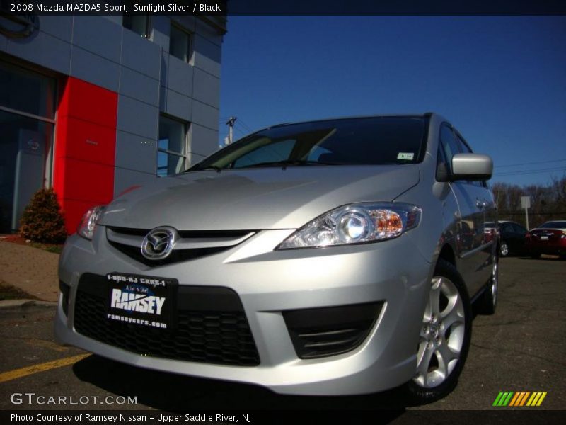 Sunlight Silver / Black 2008 Mazda MAZDA5 Sport