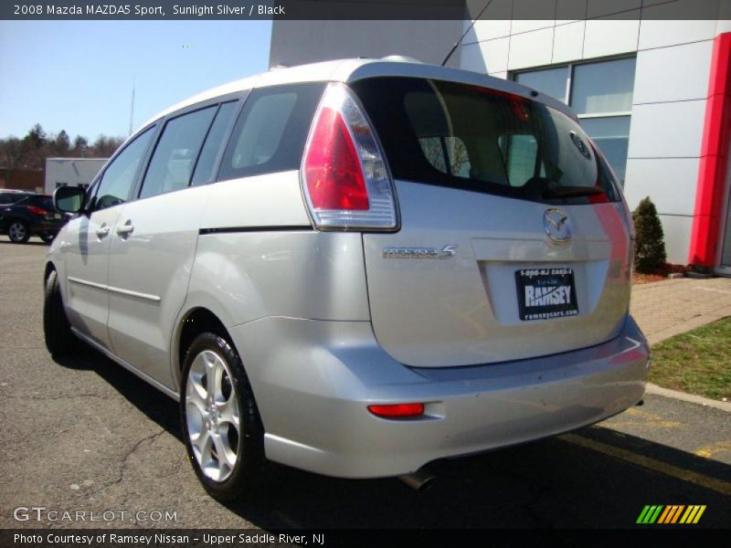 Sunlight Silver / Black 2008 Mazda MAZDA5 Sport