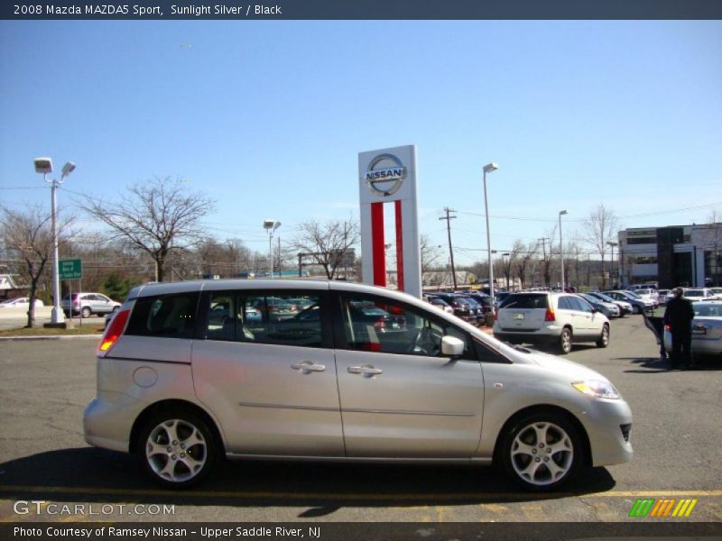 Sunlight Silver / Black 2008 Mazda MAZDA5 Sport