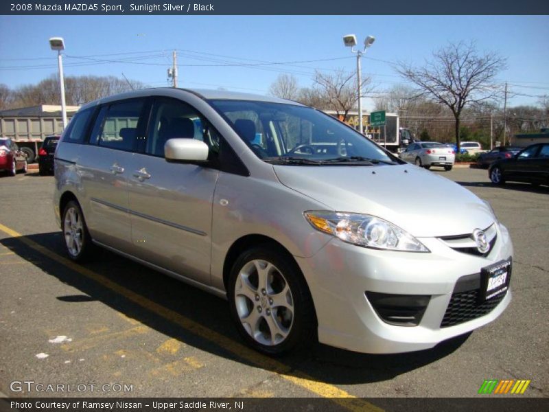 Sunlight Silver / Black 2008 Mazda MAZDA5 Sport