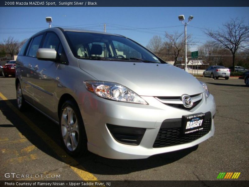 Sunlight Silver / Black 2008 Mazda MAZDA5 Sport