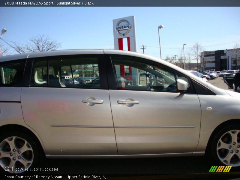 Sunlight Silver / Black 2008 Mazda MAZDA5 Sport