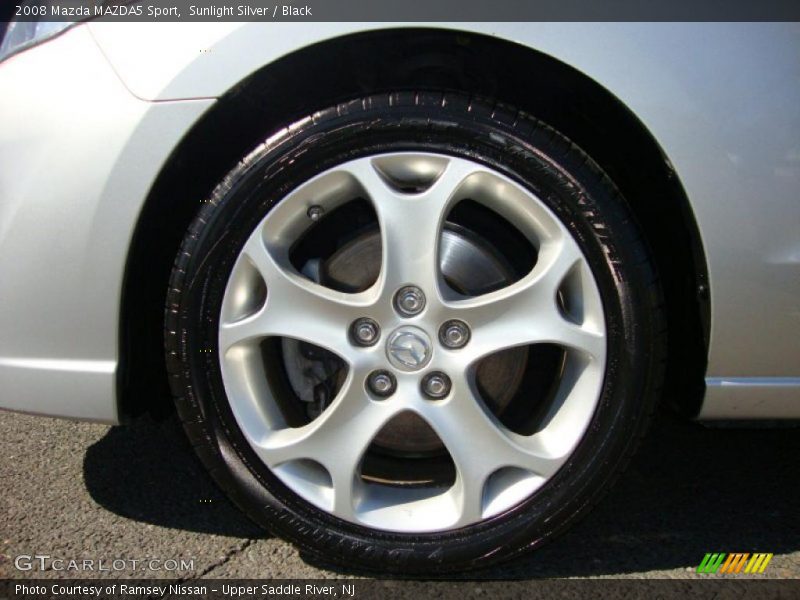 Sunlight Silver / Black 2008 Mazda MAZDA5 Sport