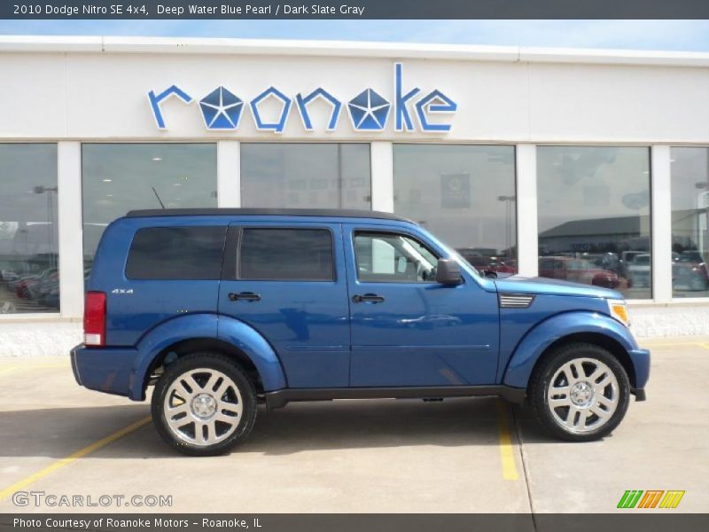 Deep Water Blue Pearl / Dark Slate Gray 2010 Dodge Nitro SE 4x4