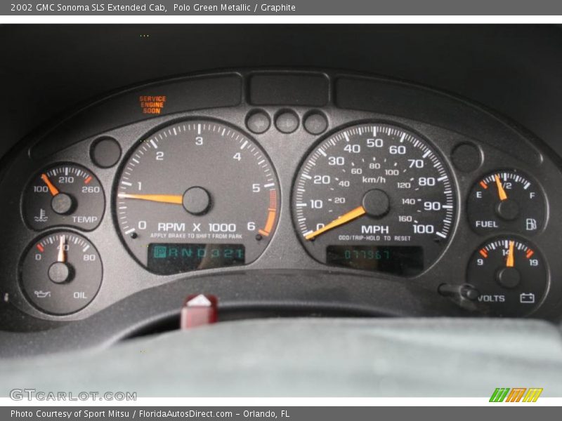 Polo Green Metallic / Graphite 2002 GMC Sonoma SLS Extended Cab