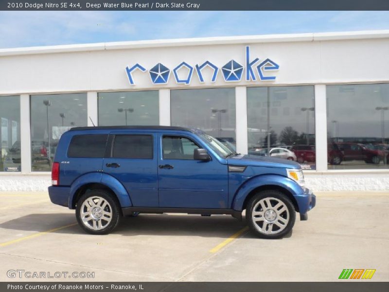 Deep Water Blue Pearl / Dark Slate Gray 2010 Dodge Nitro SE 4x4