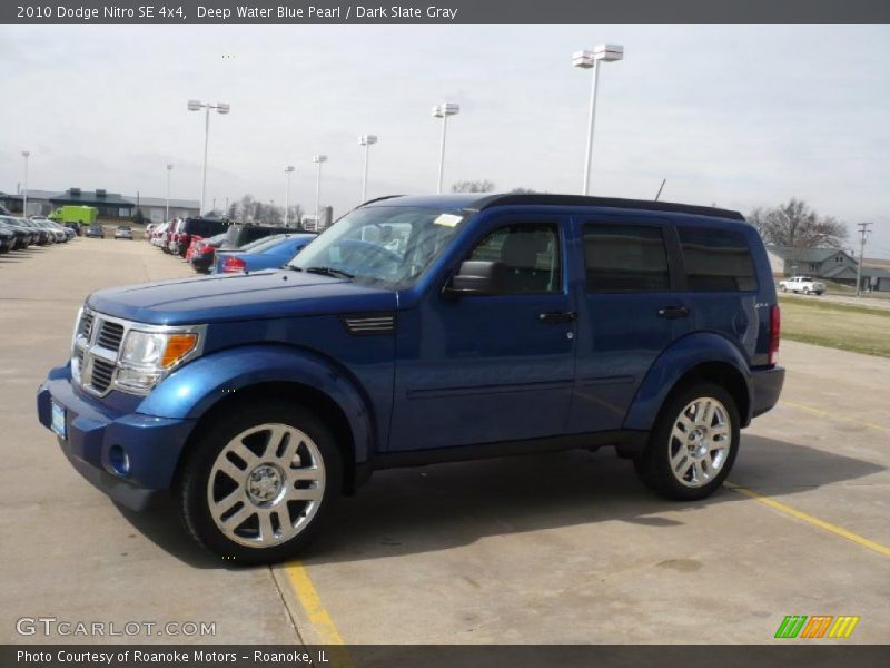 Deep Water Blue Pearl / Dark Slate Gray 2010 Dodge Nitro SE 4x4