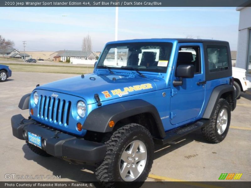 Surf Blue Pearl / Dark Slate Gray/Blue 2010 Jeep Wrangler Sport Islander Edition 4x4