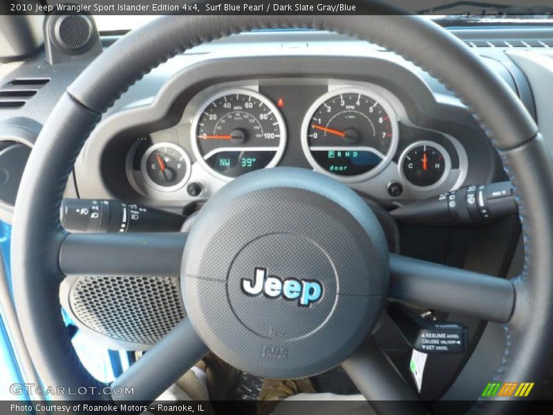 Surf Blue Pearl / Dark Slate Gray/Blue 2010 Jeep Wrangler Sport Islander Edition 4x4