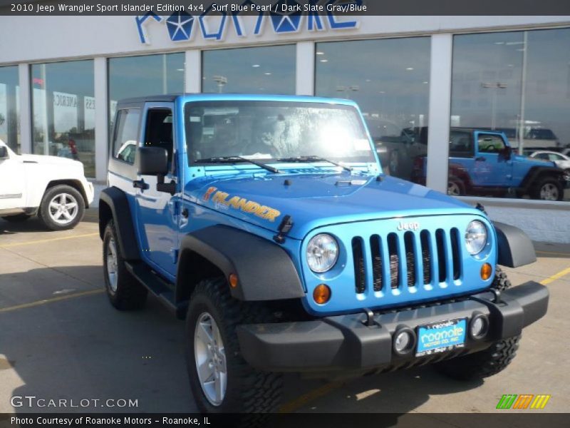 Surf Blue Pearl / Dark Slate Gray/Blue 2010 Jeep Wrangler Sport Islander Edition 4x4