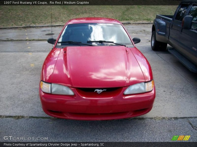 Rio Red / Medium Graphite 1997 Ford Mustang V6 Coupe