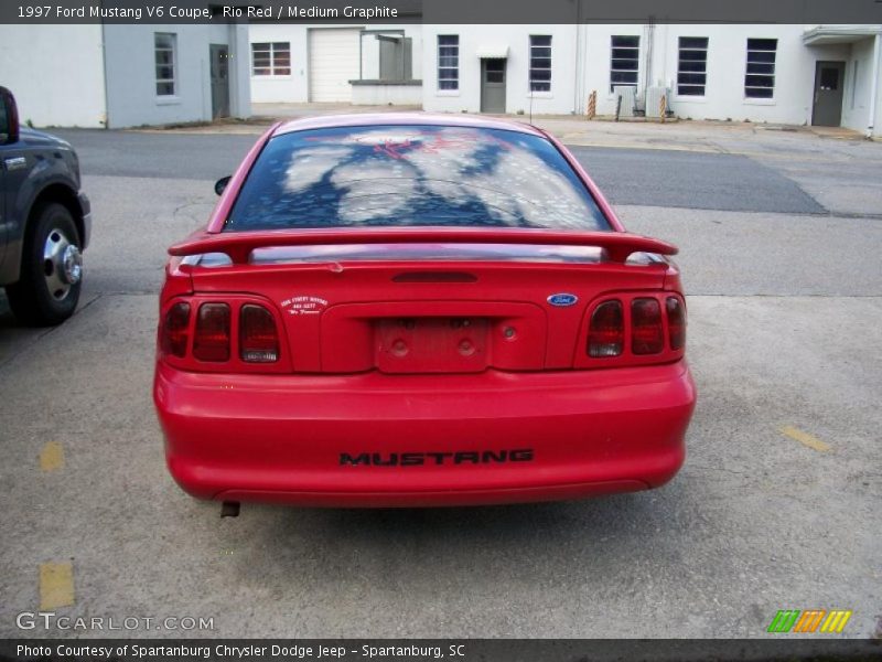 Rio Red / Medium Graphite 1997 Ford Mustang V6 Coupe