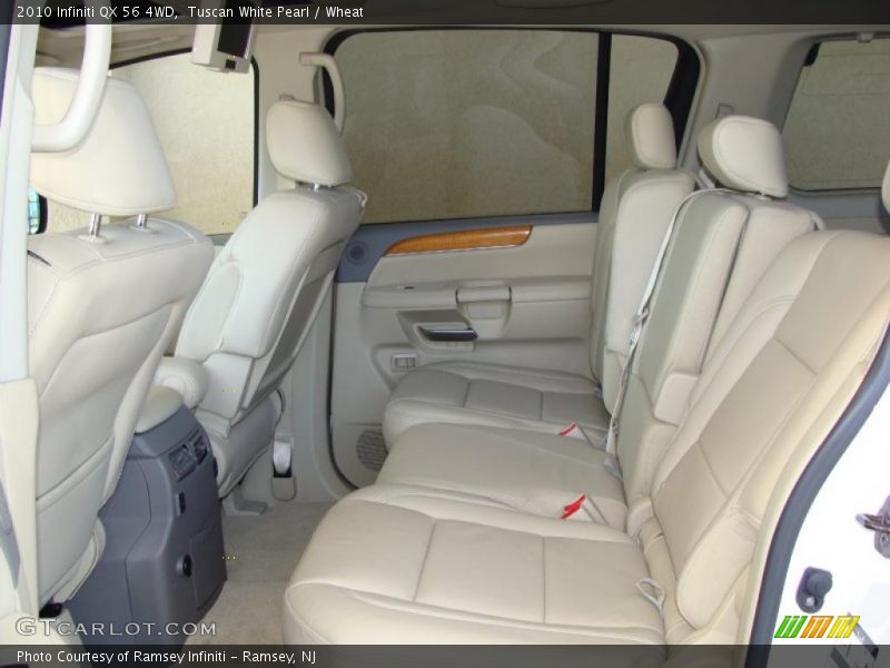 Tuscan White Pearl / Wheat 2010 Infiniti QX 56 4WD
