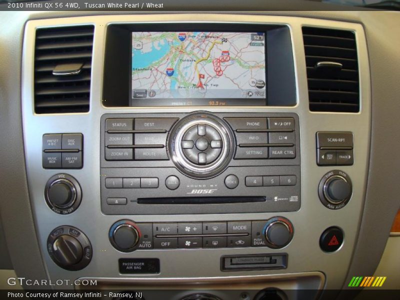 Tuscan White Pearl / Wheat 2010 Infiniti QX 56 4WD