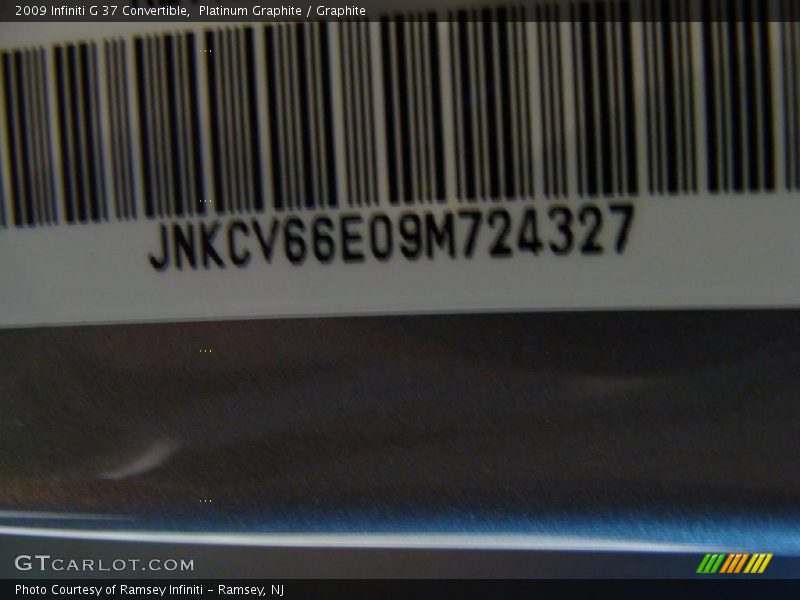 Platinum Graphite / Graphite 2009 Infiniti G 37 Convertible