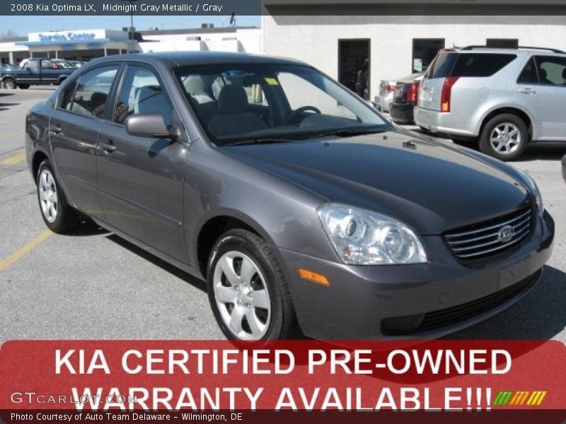 Midnight Gray Metallic / Gray 2008 Kia Optima LX