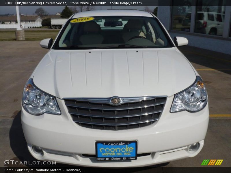 Stone White / Medium Pebble Beige/Cream 2008 Chrysler Sebring Limited Sedan