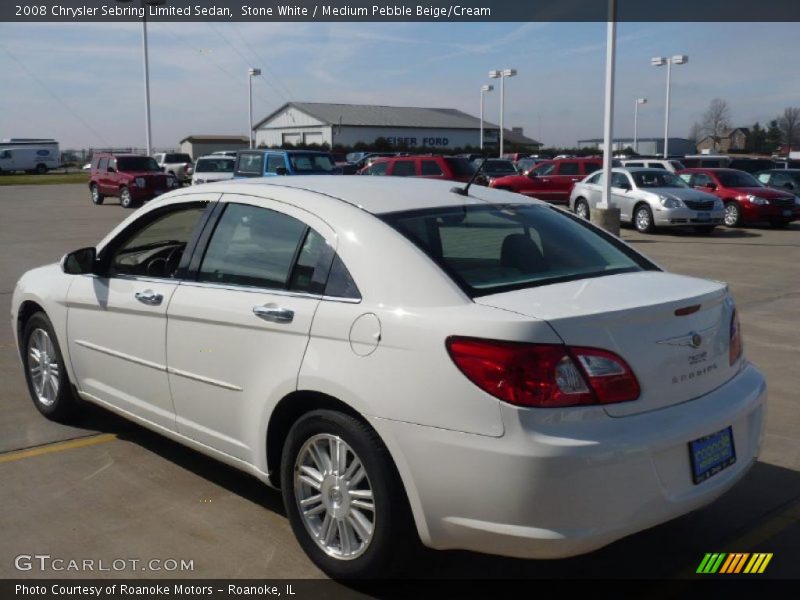 Stone White / Medium Pebble Beige/Cream 2008 Chrysler Sebring Limited Sedan