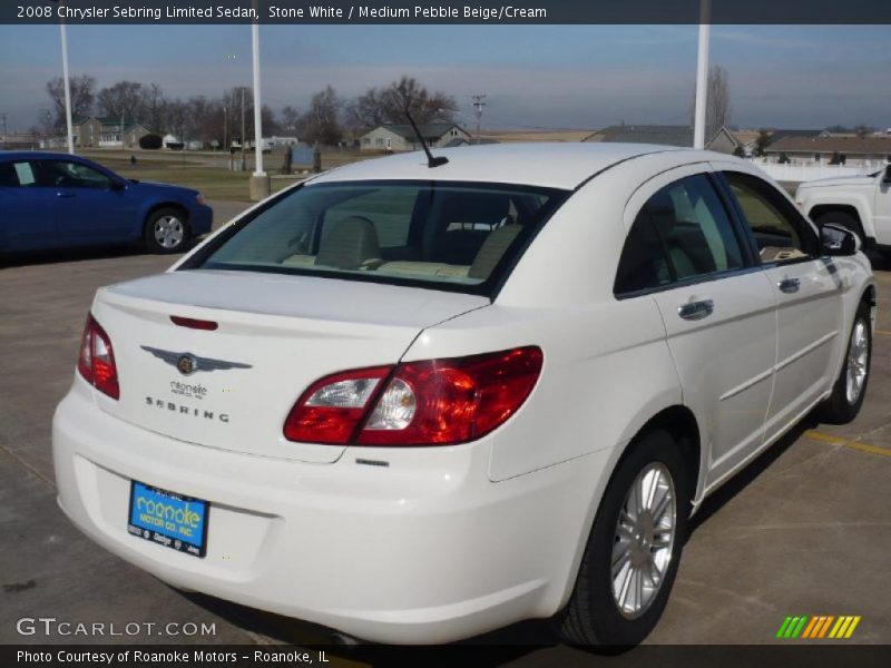Stone White / Medium Pebble Beige/Cream 2008 Chrysler Sebring Limited Sedan