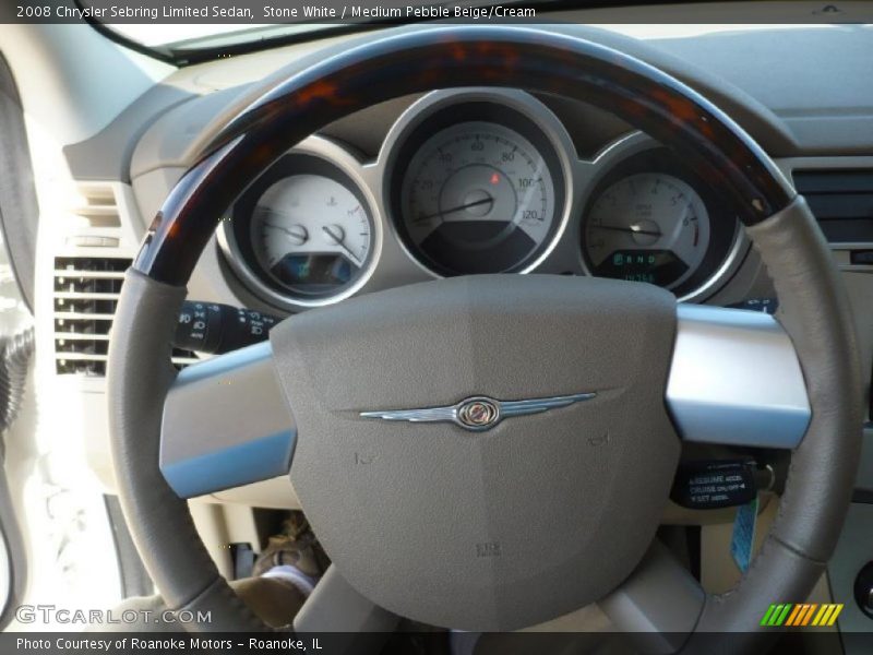 Stone White / Medium Pebble Beige/Cream 2008 Chrysler Sebring Limited Sedan